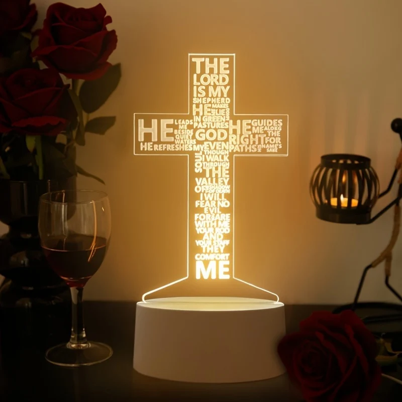 KruisLicht - Candeeiro Noturno 3D LED Acrílico Alimentado por USB