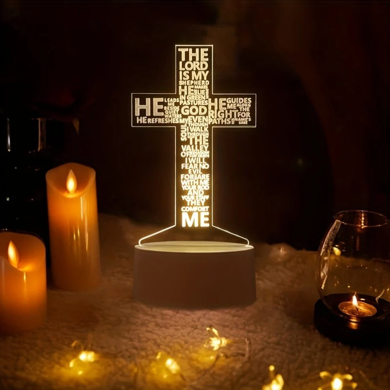 KruisLicht - Candeeiro Noturno 3D LED Acrílico Alimentado por USB
