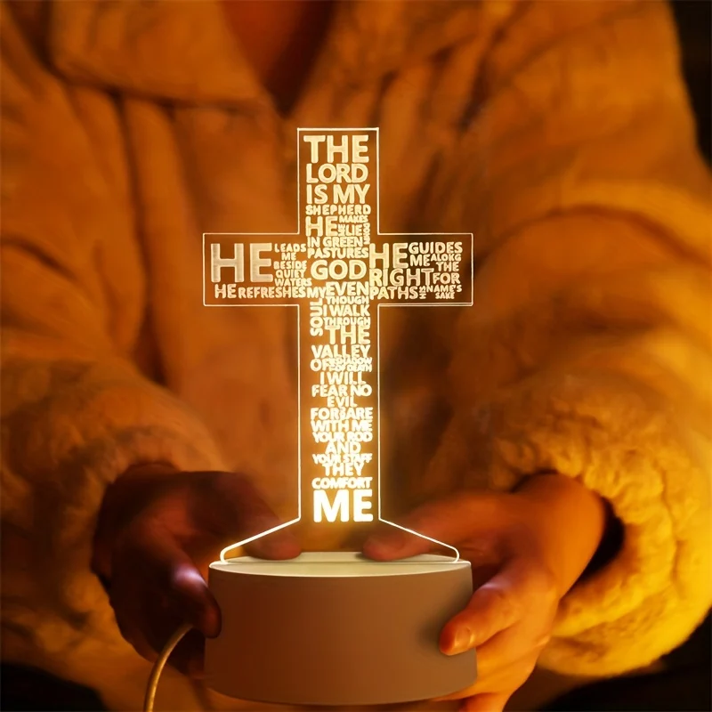 KruisLicht - Candeeiro Noturno 3D LED Acrílico Alimentado por USB