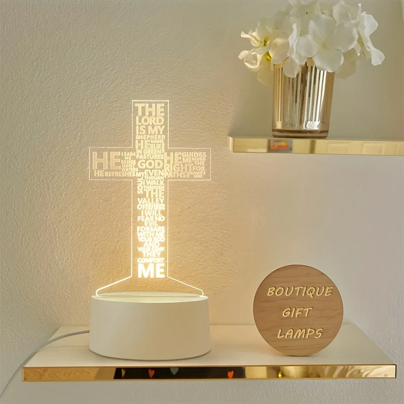 KruisLicht - Candeeiro Noturno 3D LED Acrílico Alimentado por USB