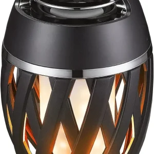 Lanterna decorativa LED com alto-falante sem fios IP65 Luceco LEXFLAMESPBK