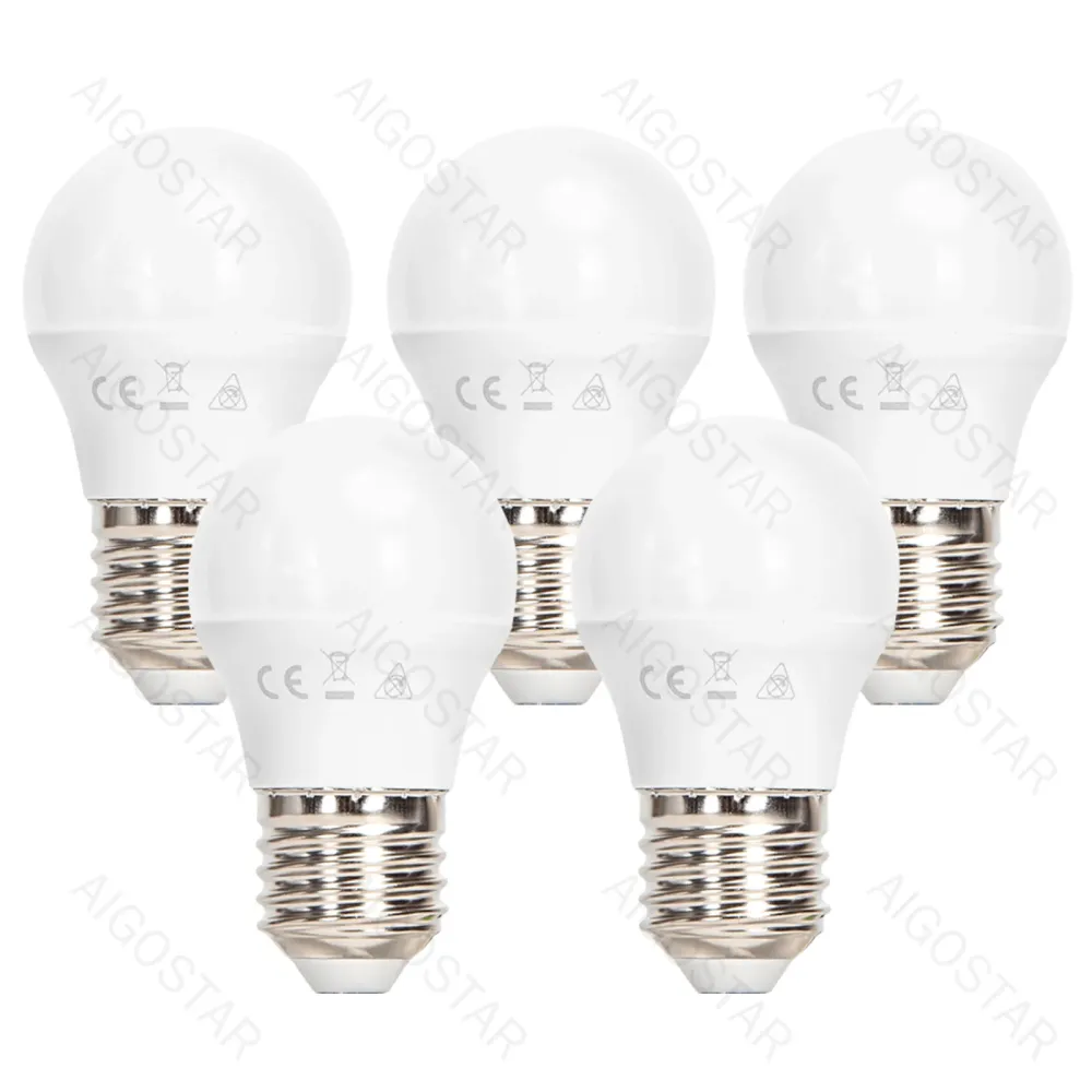 LED G45 E27 6W 4000K 5PCS