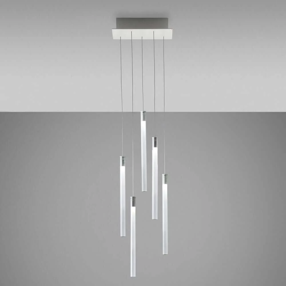 LED de LED multispot Fabbian Tooby 5-Flame Angular
