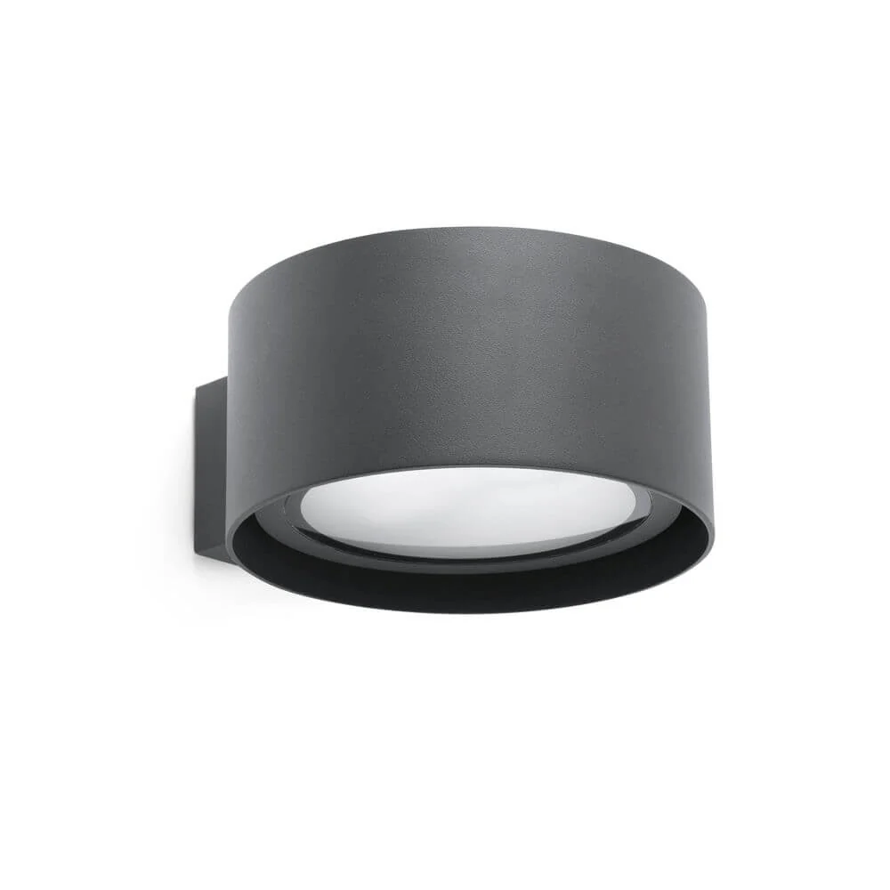 LED de lâmpada de parede externa Quart ip54 escuro cinza