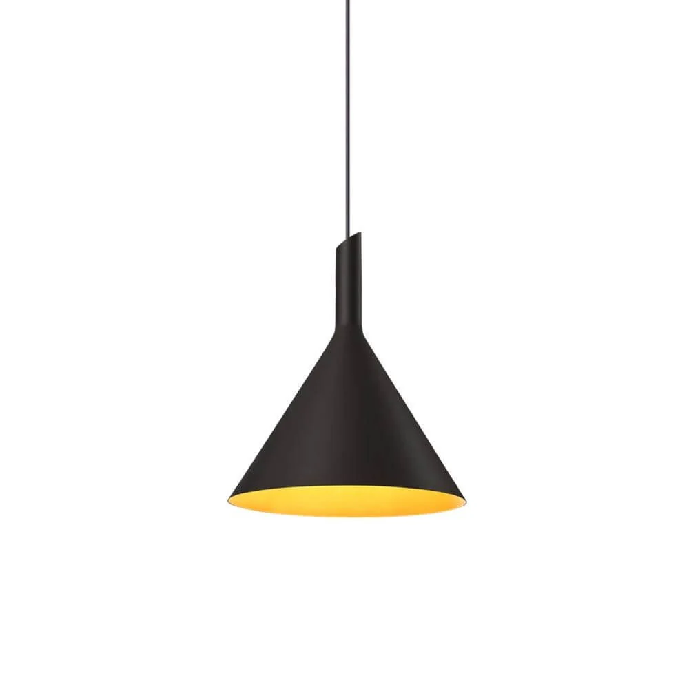 LED lâmpada pendurada shiek l em preto, ouro -colorido
