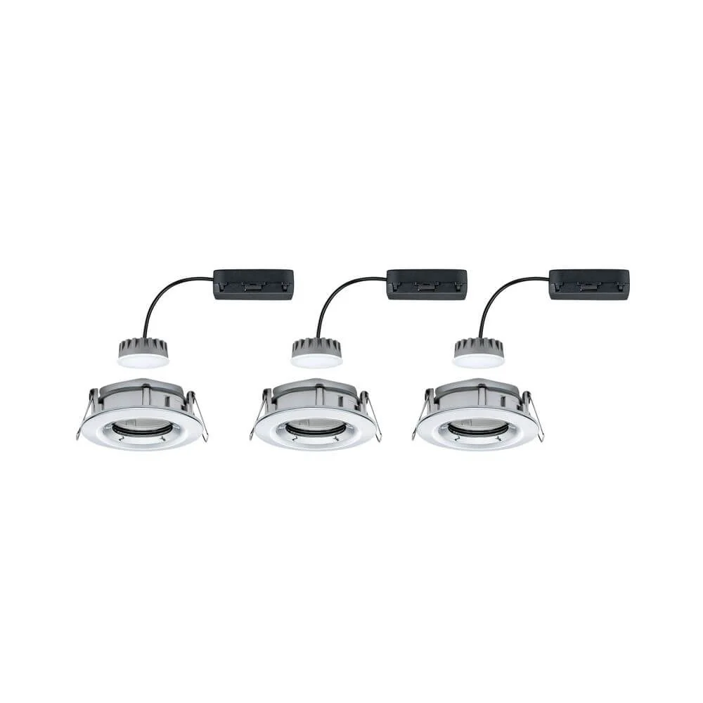 LED de 3 sets LED lâmpada Nova Plus Coin Dimmbar IP65 2700K Chrom