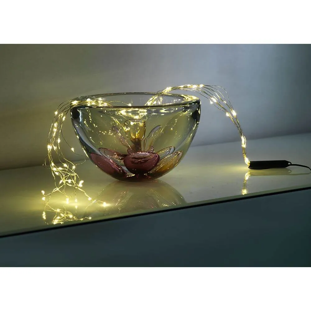 LED SLAMETTA 10 fios com 9 diodos 90 diodos brancos quentes