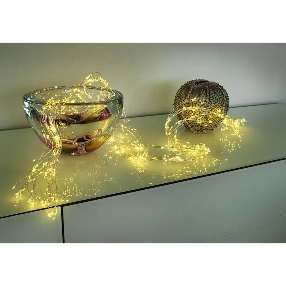 LED SLAMETTA 10 fios com 9 diodos 90 diodos brancos quentes