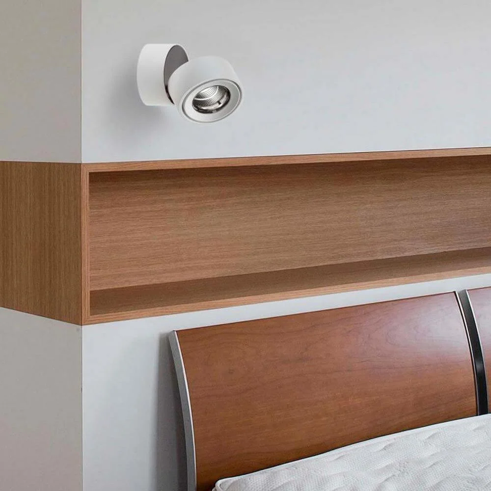 LED Spotlight simples mini branco, preto + tampa branca