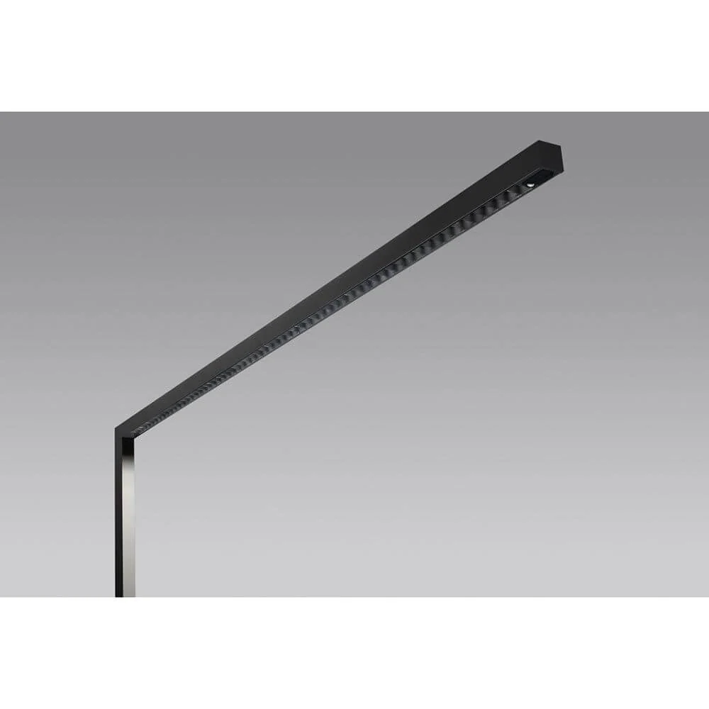 Lente Single Office Floor Lamp 6100lm Black Dimmable
