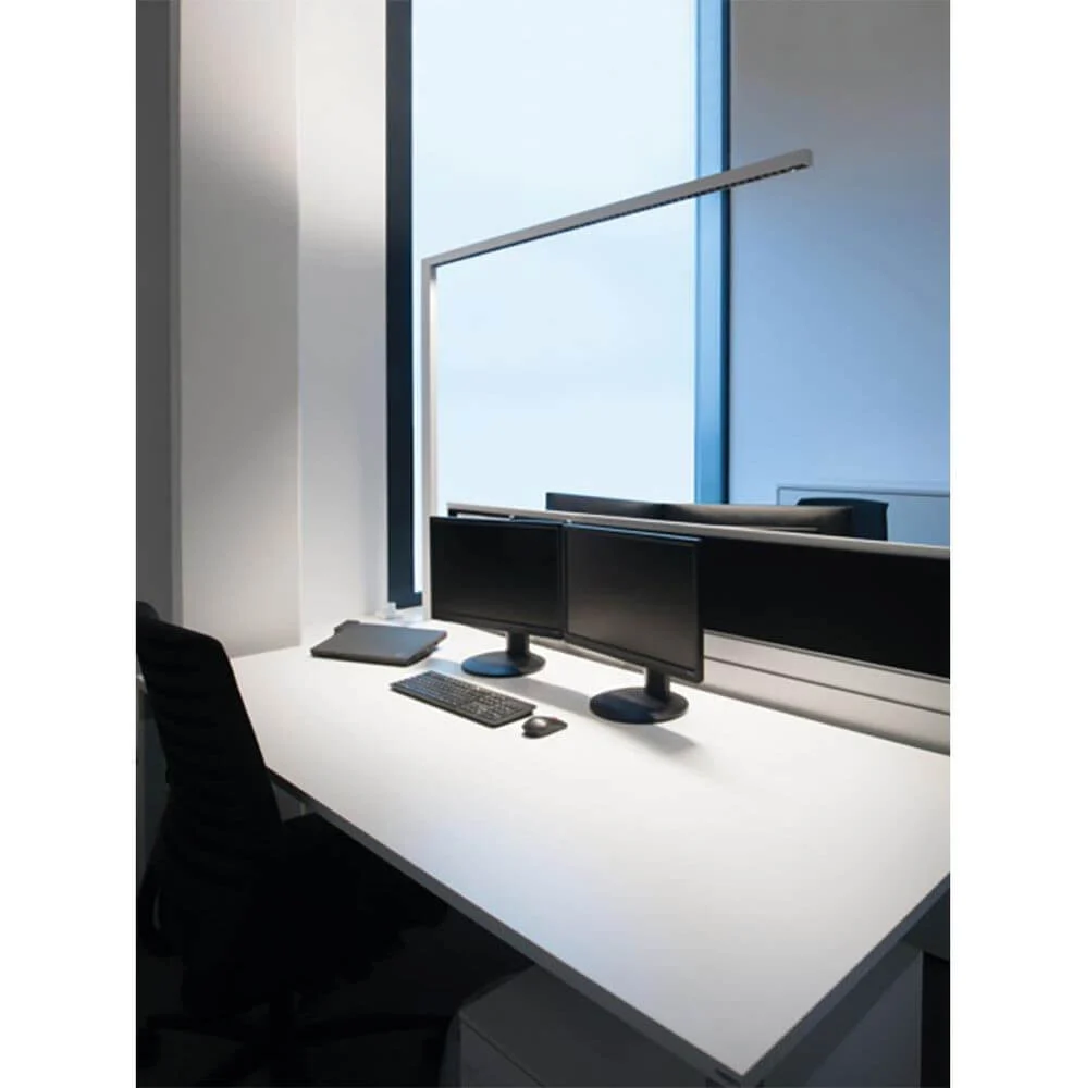Lente Single Office Floor Lamp 6100lm Black Dimmable
