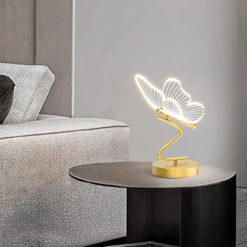 LichtVlinder - Candeeiro de Mesa Borboleta Luxuoso com Iluminação LED