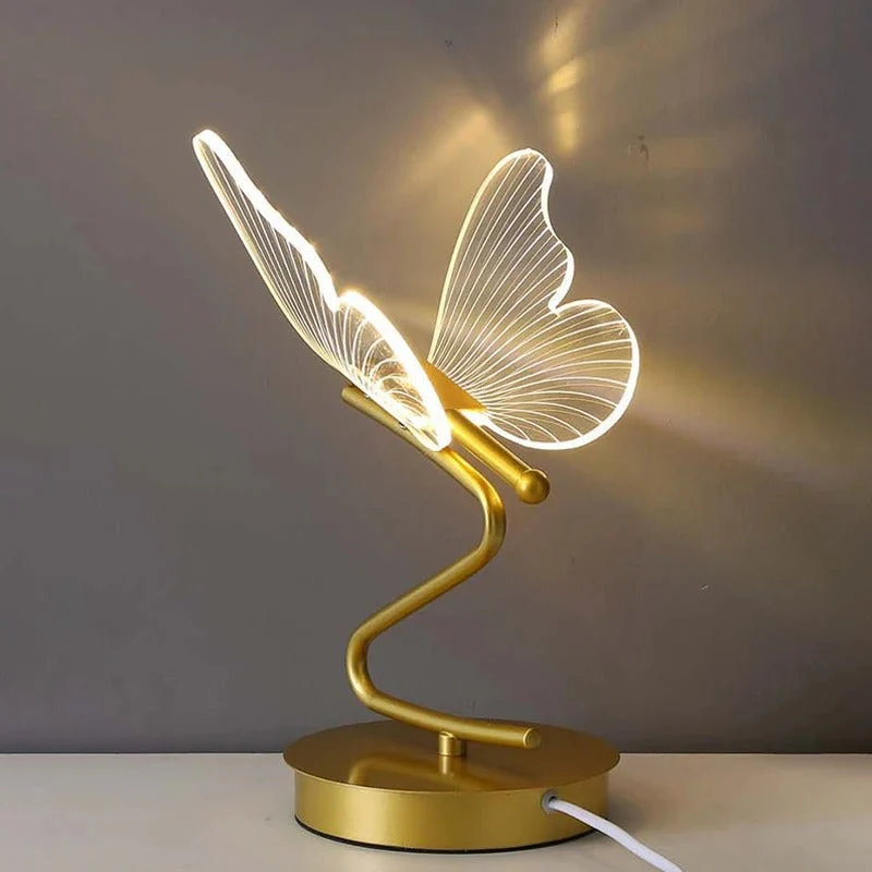 LichtVlinder - Candeeiro de Mesa Borboleta Luxuoso com Iluminação LED