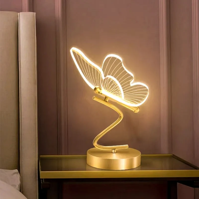LichtVlinder - Candeeiro de Mesa Borboleta Luxuoso com Iluminação LED