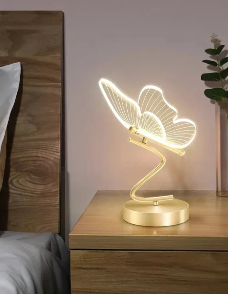 LichtVlinder - Candeeiro de Mesa Borboleta Luxuoso com Iluminação LED