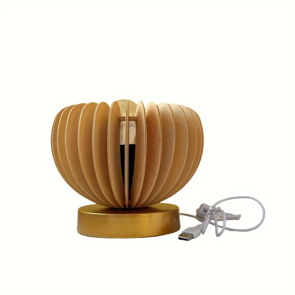 LightPumpkin - Candeeiro de Mesa Moderno em Forma de Abóbora com Ligação USB