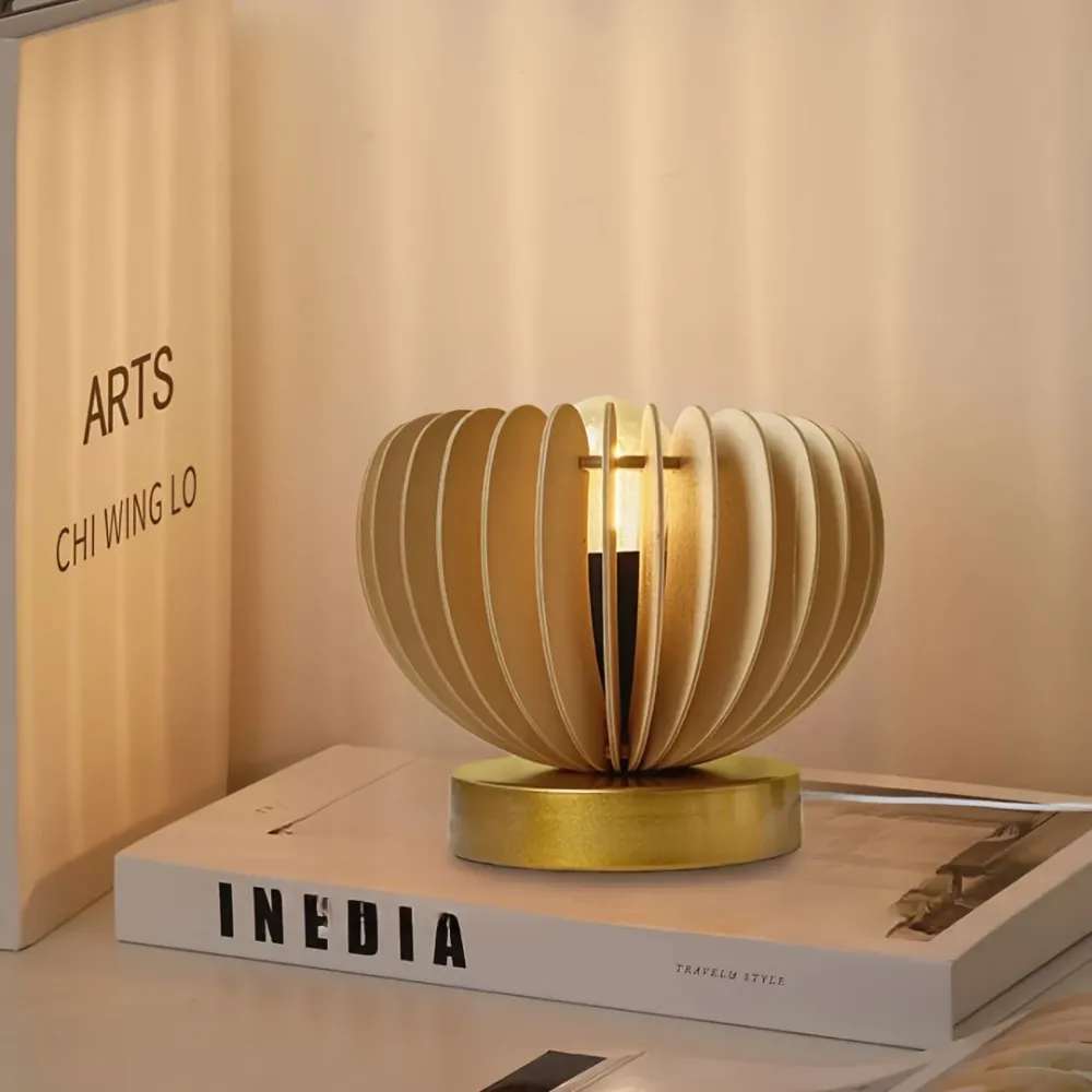 LightPumpkin - Candeeiro de Mesa Moderno em Forma de Abóbora com Ligação USB