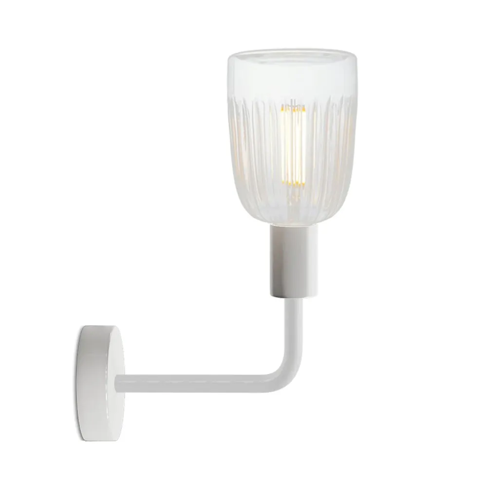 Lâmpada Fermaluce Elle em metal com lâmpada Crystal - Branco mate