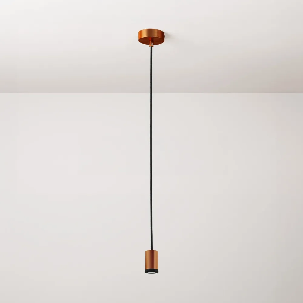 Lâmpada foco de suspensão individual Mini Spotlight GU1d0 - Cobre acetinado