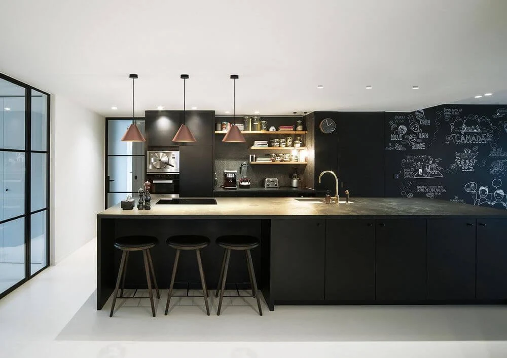 Lâmpada de jantar LED Shiek m preto