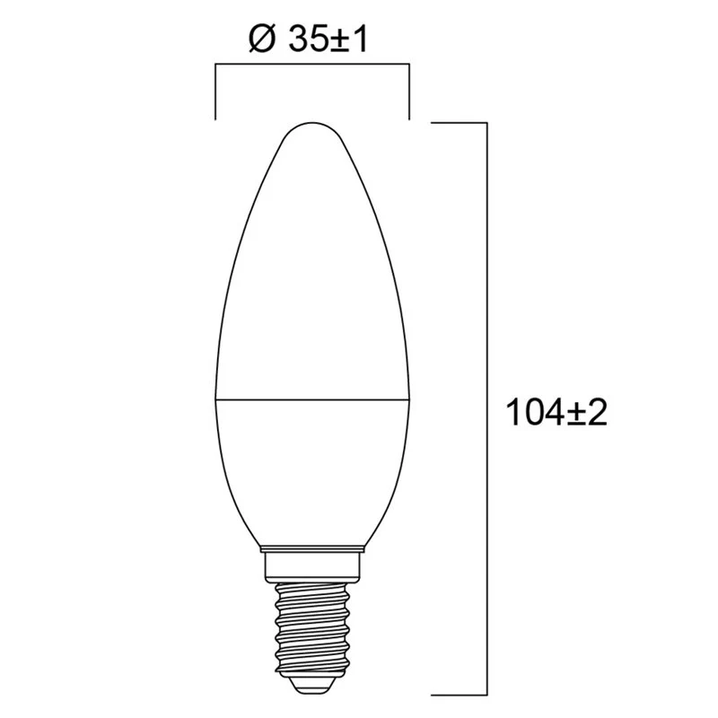 Lâmpada Led chama toledo Sylvania candle e14 6.5W -60w-806 lm 4000K