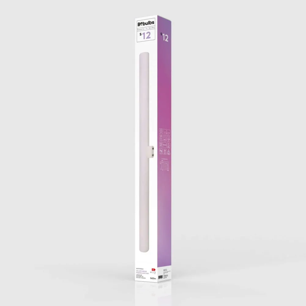 Lâmpada LED com Efeito Porcelana CRI 90 Linear S14d - comprimento 500 mm 7W 560Lm 2700K Regulável - S12