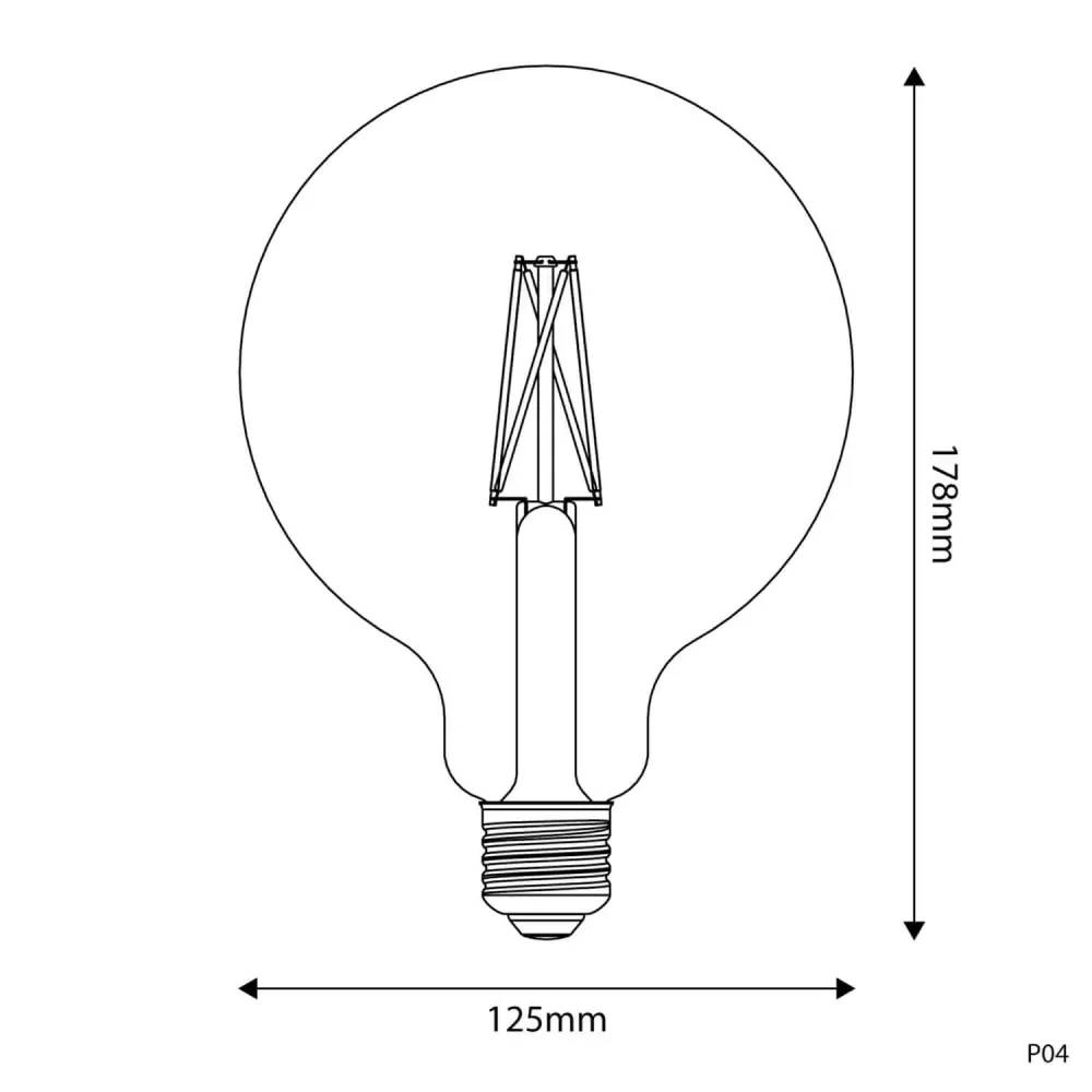 Lâmpada LED Efeito Porcelana CRI 95 G125 7W 640Lm E27 2700K Regulável - P04