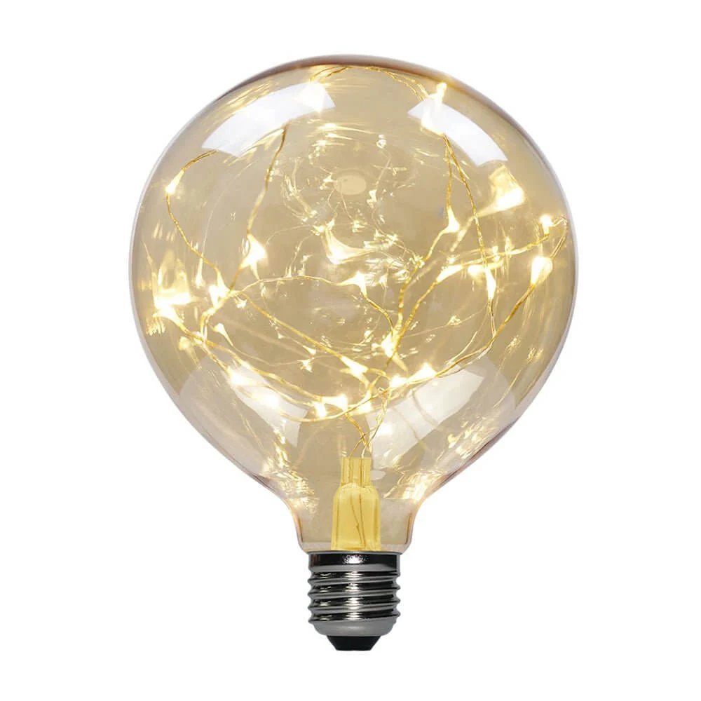 Lâmpada LED Milleluci Dourada Globo G125 2W 40Lm E27 2000K