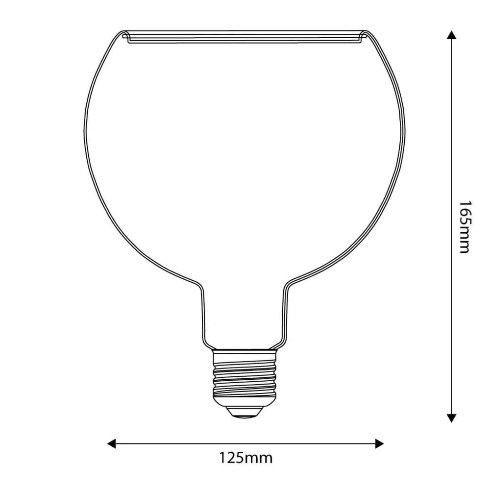 Lâmpada LED Smoky Ghost Line CRI 90 G125 6W 220Lm E27 1900K Regulável - G15
