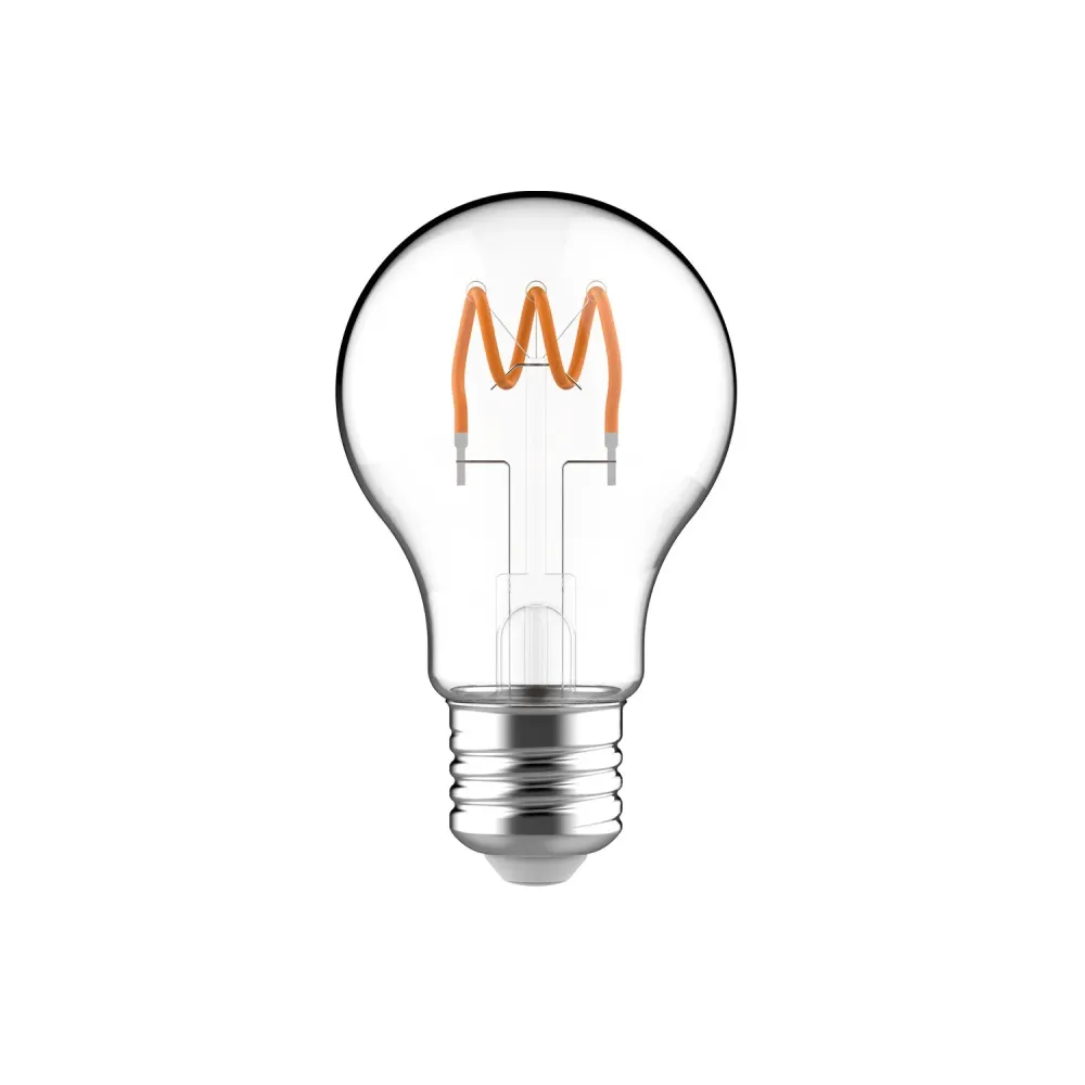 Lâmpada LED Transparente A19 3,8W 136Lm E26 2200K Dimerizável - A19 Filamento Looping
