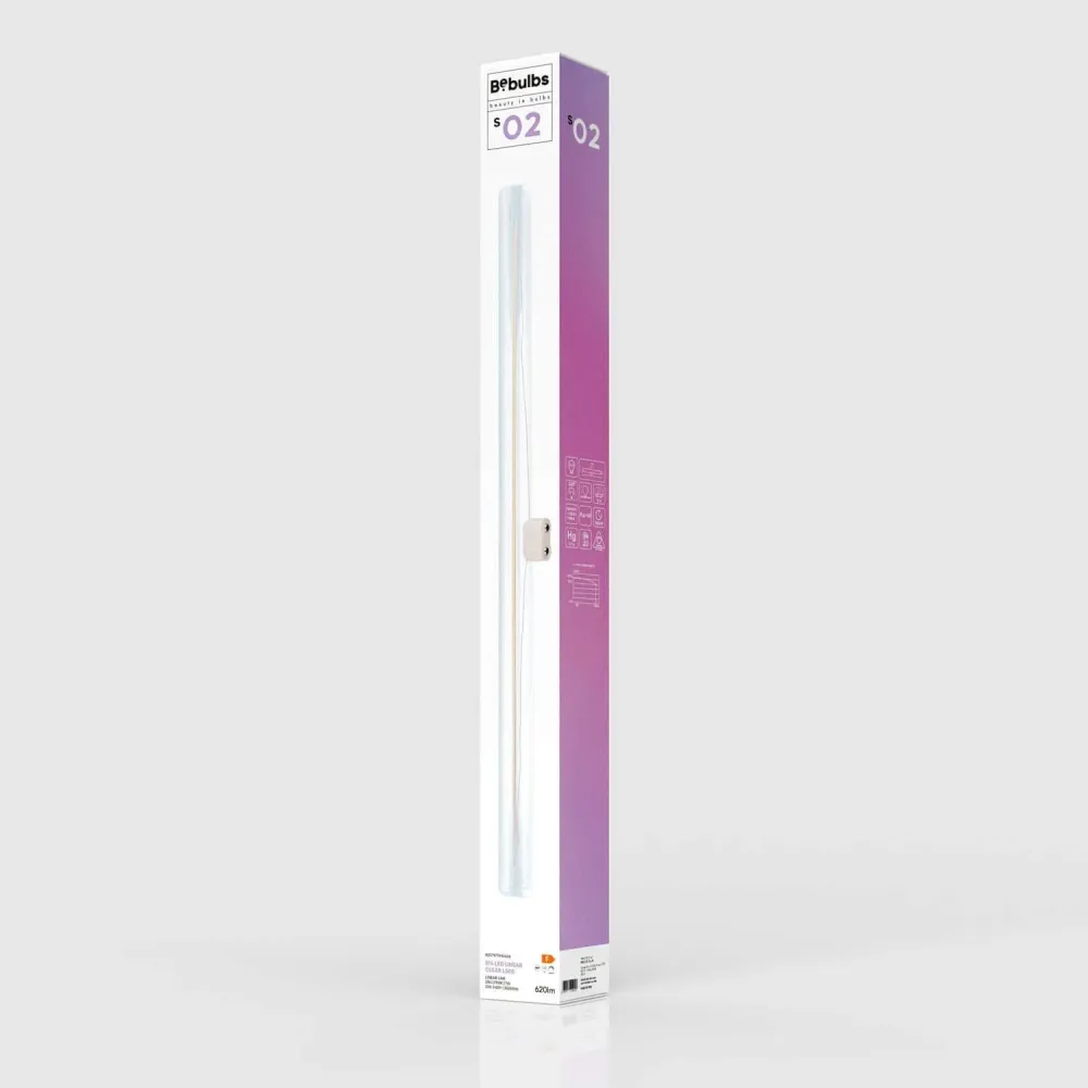 Lâmpada LED Transparente CRI 90 Linear S14d - comprimento 500 mm 7W 620Lm 2700K Regulável - S02