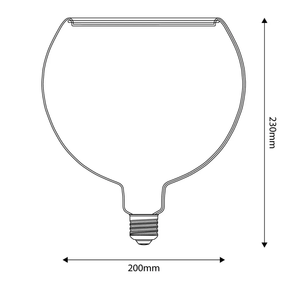 Lâmpada LED Transparente Ghost Line CRI 90 G200 5W 350Lm E27 2200K Regulável - G06