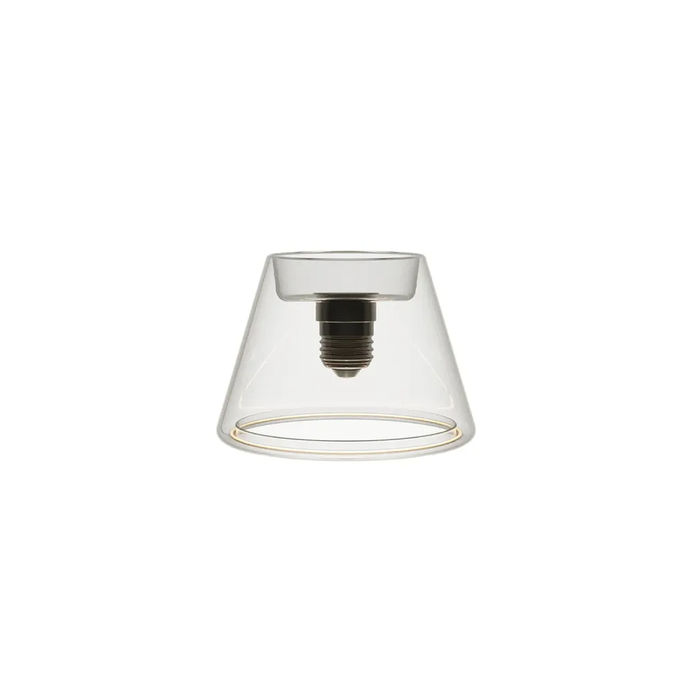 Lâmpada LED Transparente Ghost Line CRI 90 Mini Cone 6W 500Lm E27 2200K Dimerizável - G07