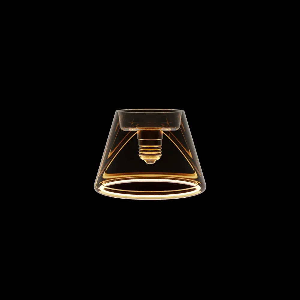 Lâmpada LED Transparente Ghost Line CRI 90 Mini Cone 6W 500Lm E27 2200K Dimerizável - G07