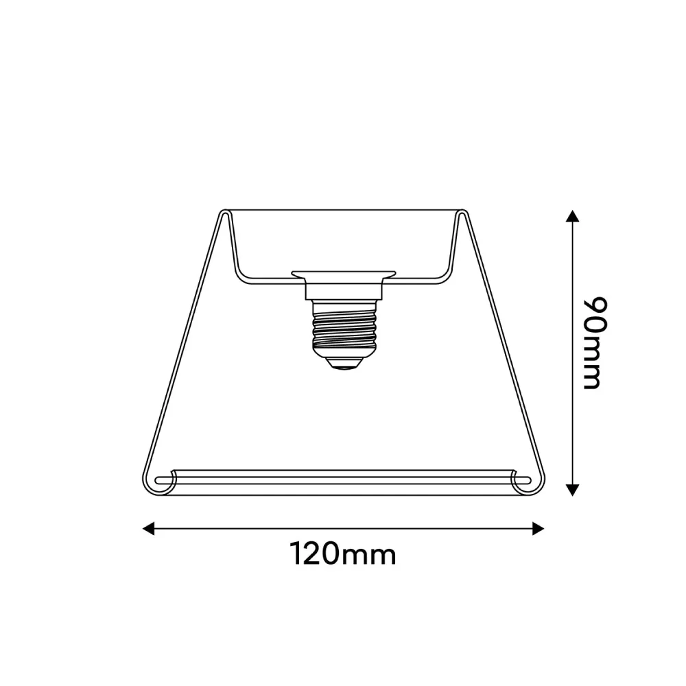 Lâmpada LED Transparente Ghost Line CRI 90 Mini Cone 6W 500Lm E27 2200K Dimerizável - G07