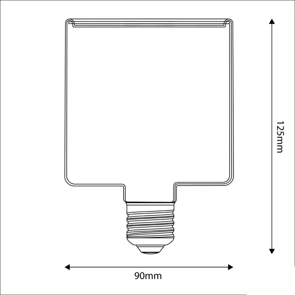 Lâmpada LED Transparente Ghost Line CRI 90 Cubetto 4,5W 300Lm E27 2200K Regulável - G04