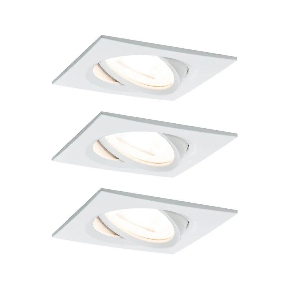 Lâmpada de lâmpada de 3 sets LED Nova Angular White