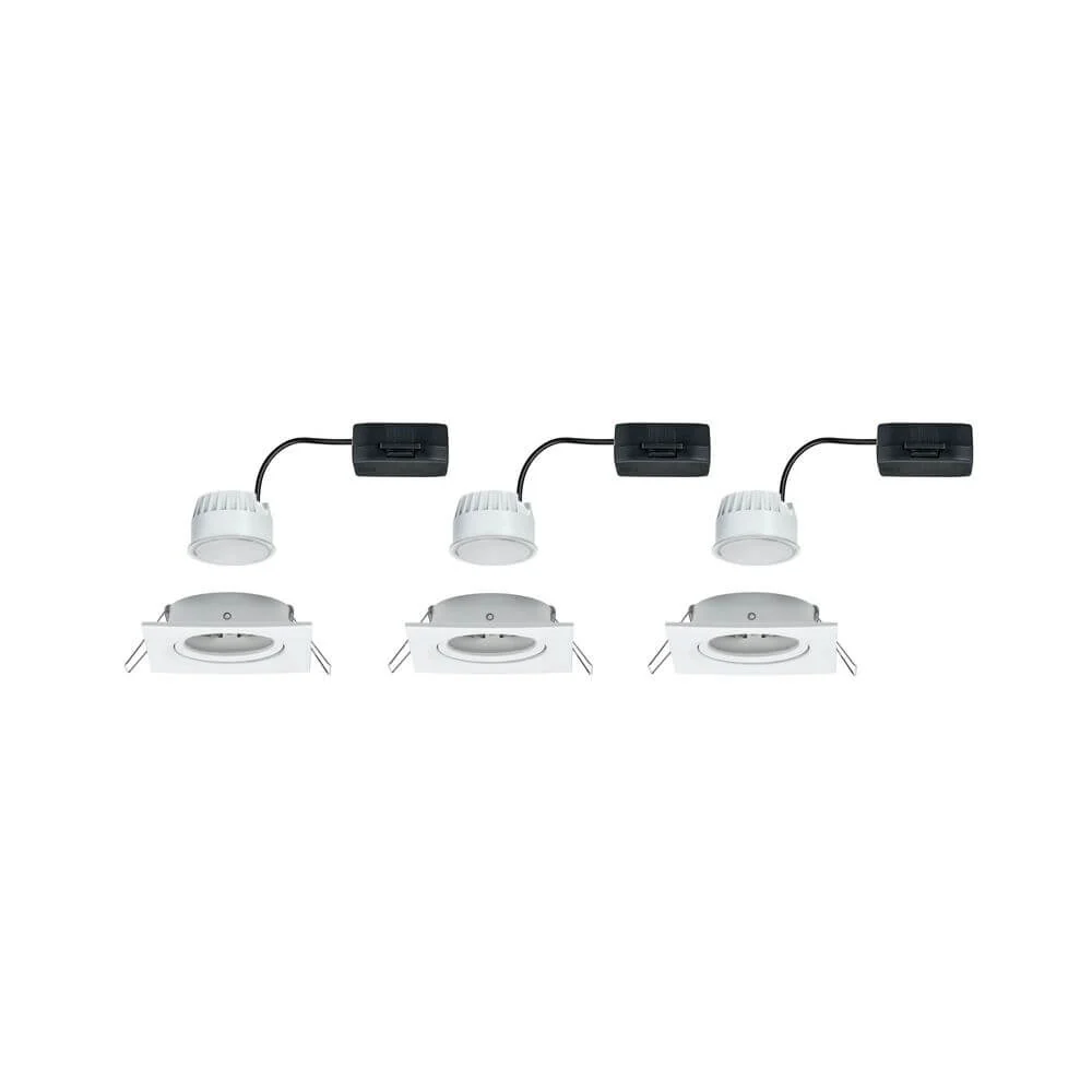 Lâmpada de lâmpada de 3 sets LED Nova Angular White