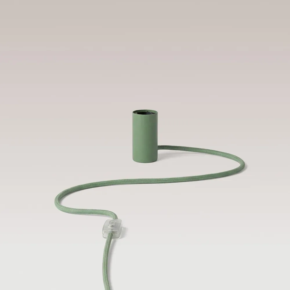 Lâmpada magnética plug- com soquete E27 e Ficha UK - Verde