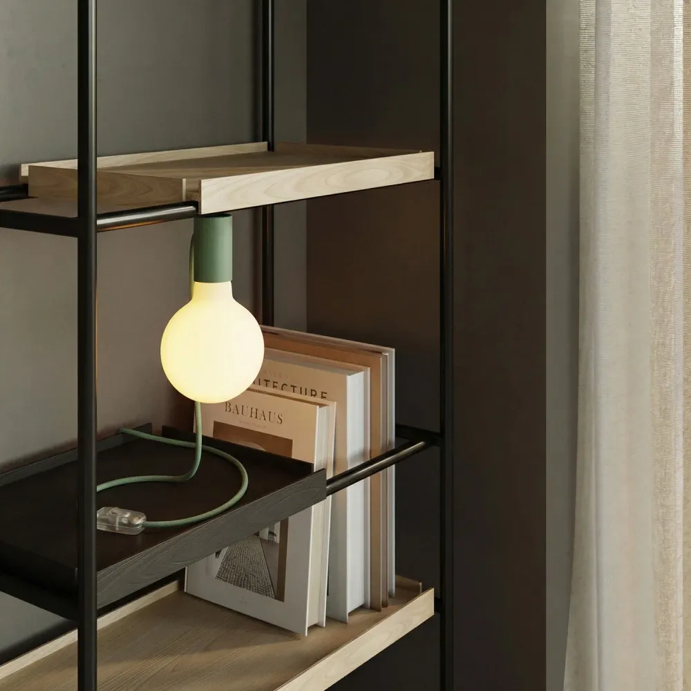 Lâmpada magnética plug- com soquete E27 e Ficha UK - Verde