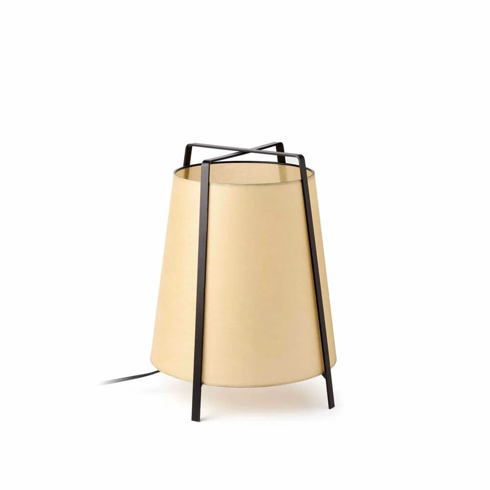 Lâmpada de mesa Akane preto, bege
