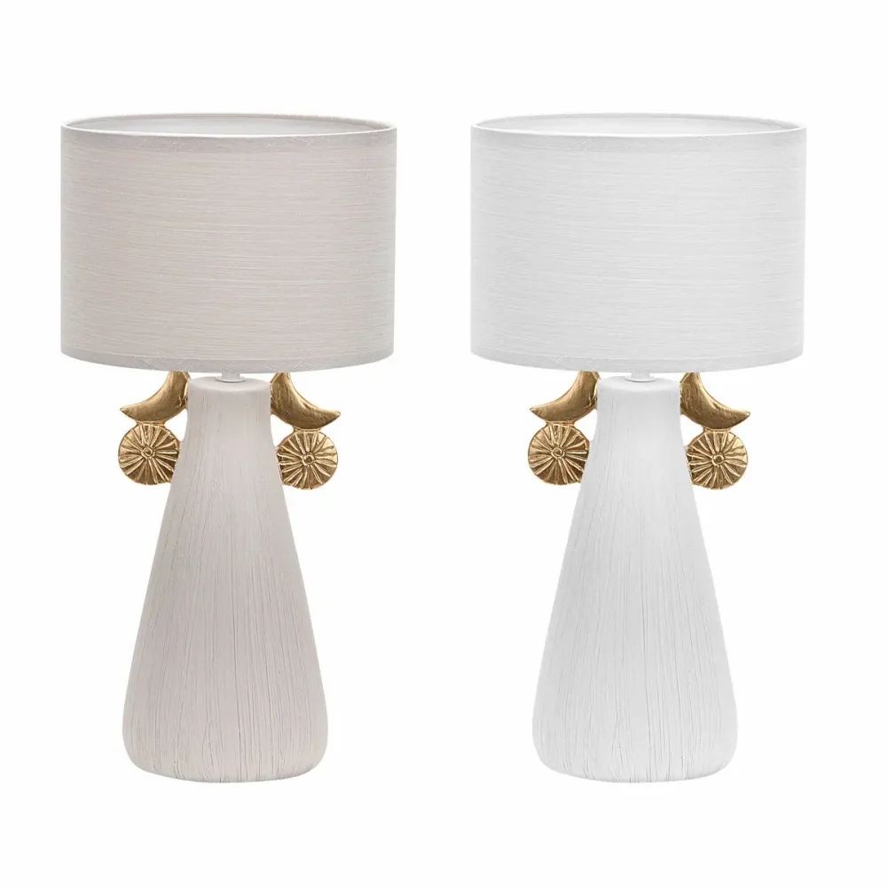 Lâmpada de mesa DKD Home Decor Cerâmica Poliéster (22 x 22 x 44 cm) (2 Unidades)