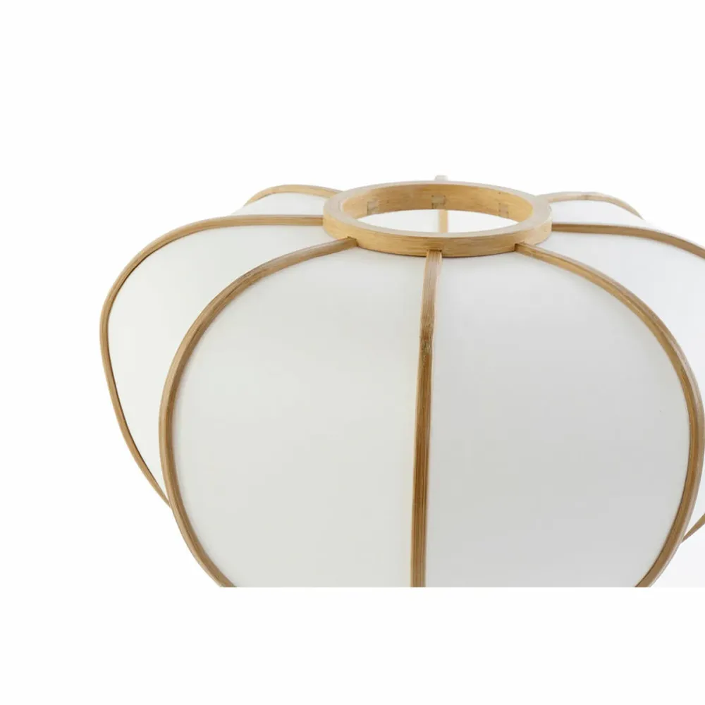 Lâmpada de mesa DKD Home Decor 34 x 34 x 33 cm Natural Branco Bambu 220 V 50 W