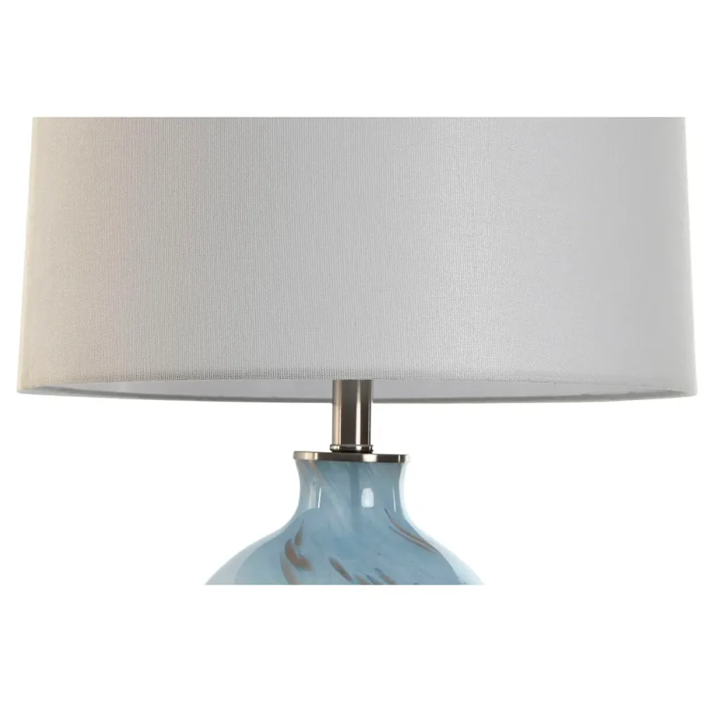 Lâmpada de mesa Home ESPRIT Azul Branco Cristal 50 W 220 V 40 x 40 x 66 cm