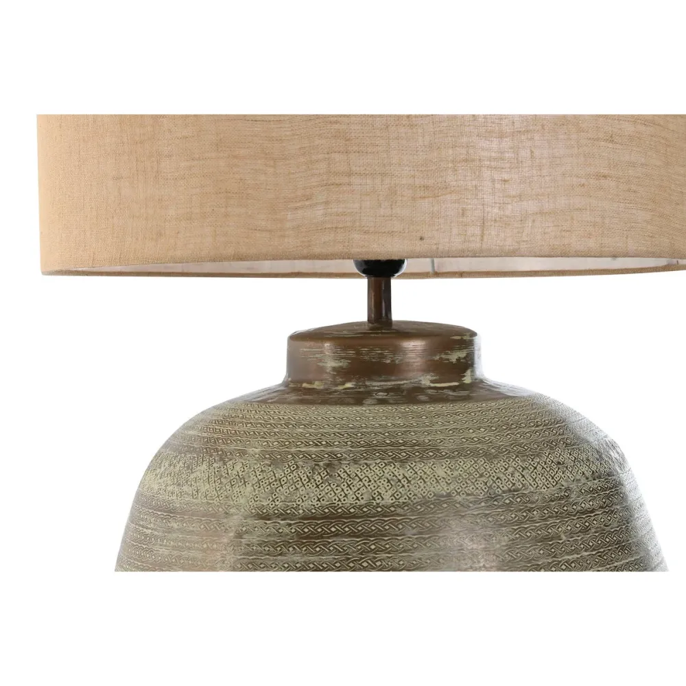 Lâmpada de mesa Home ESPRIT Bege Cobre Alumínio 50 W 220 V 42 x 42 x 65 cm