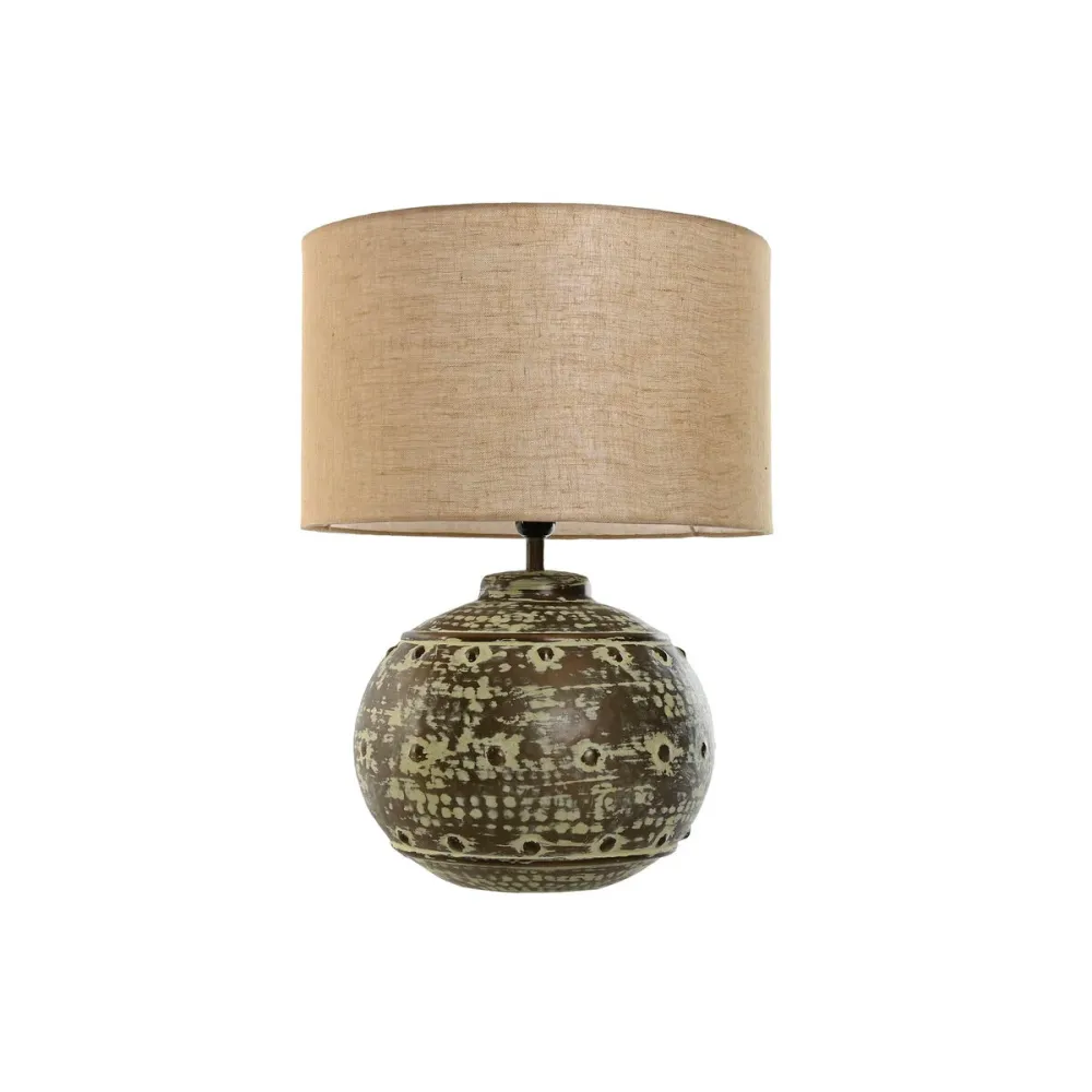 Lâmpada de mesa Home ESPRIT Bege Cobre Alumínio 50 W 220 V 40 x 40 x 55 cm