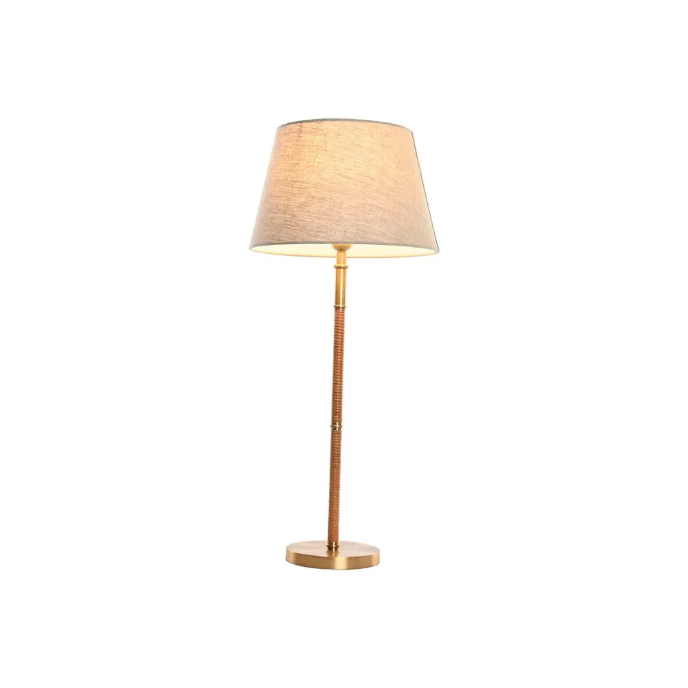 Lâmpada de mesa Home ESPRIT Bege Dourado Natural 50 W 220 V