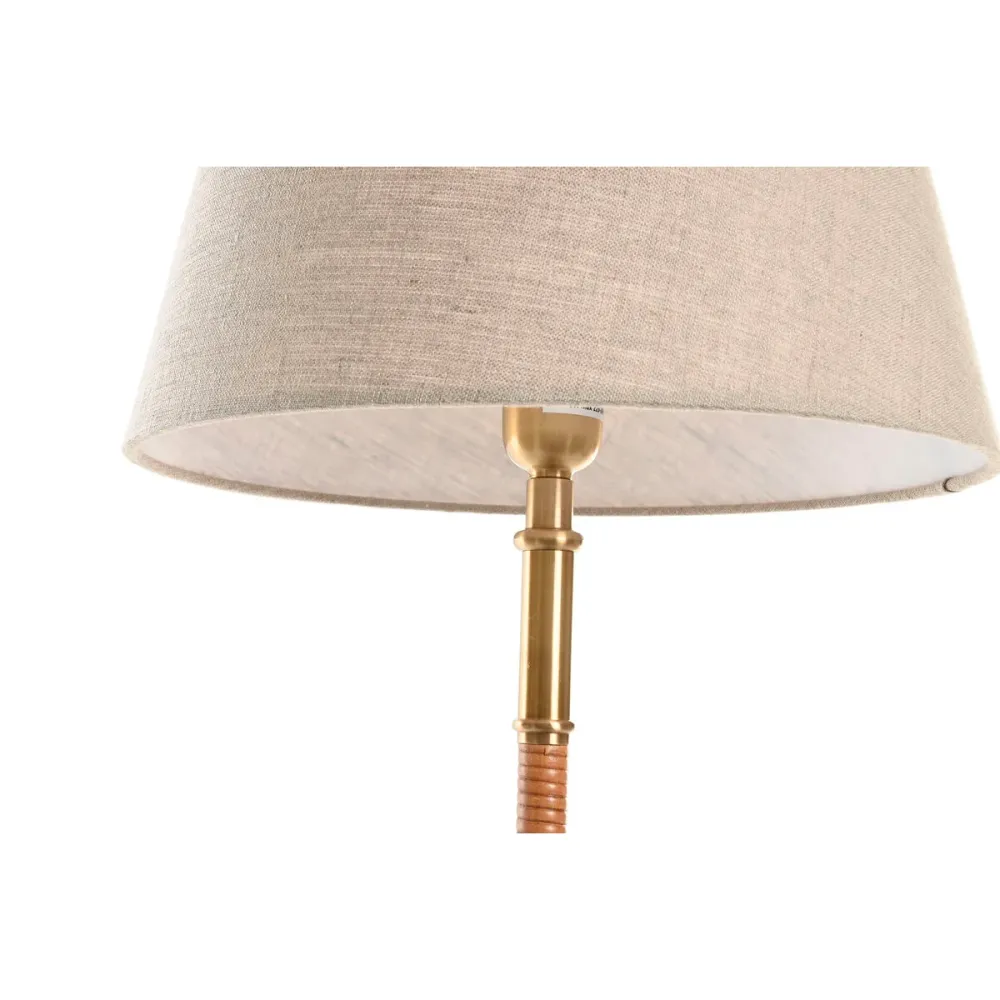 Lâmpada de mesa Home ESPRIT Bege Dourado Natural 50 W 220 V