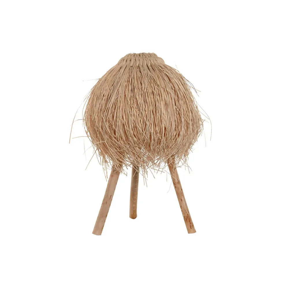 Lâmpada de mesa Home ESPRIT Natural Madeira 50 W 220 V 45 x 45 x 53 cm