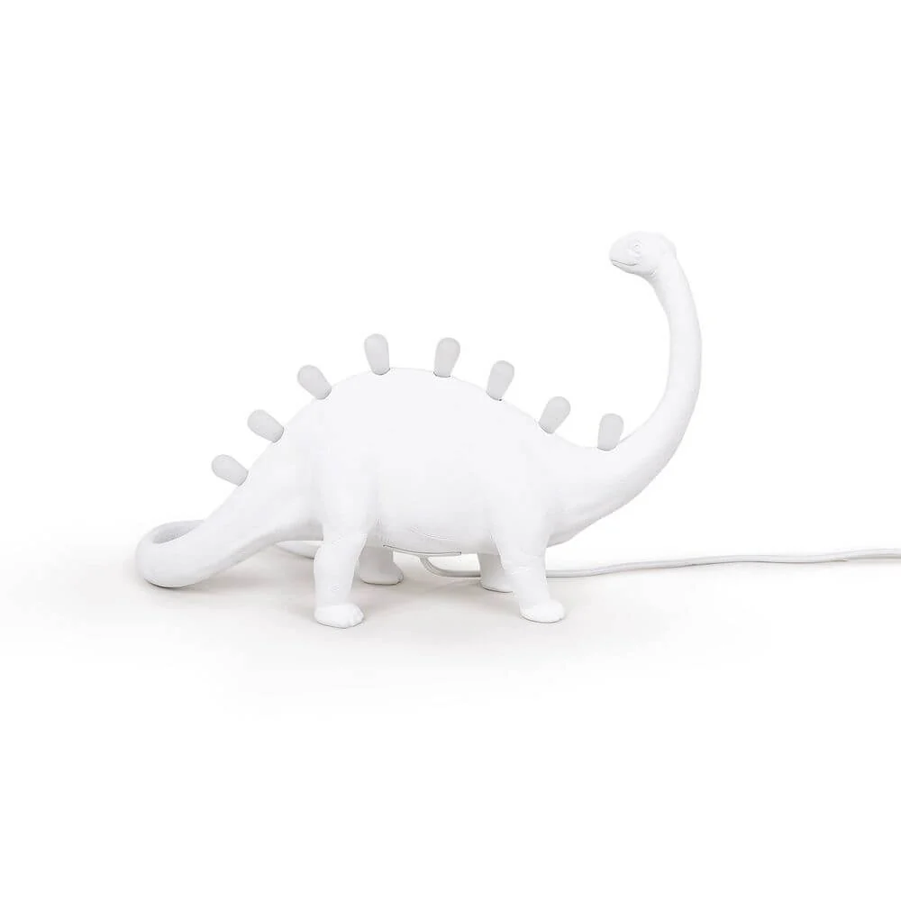Lâmpada de mesa LED USB Seletti Jurassic Bronto Branca